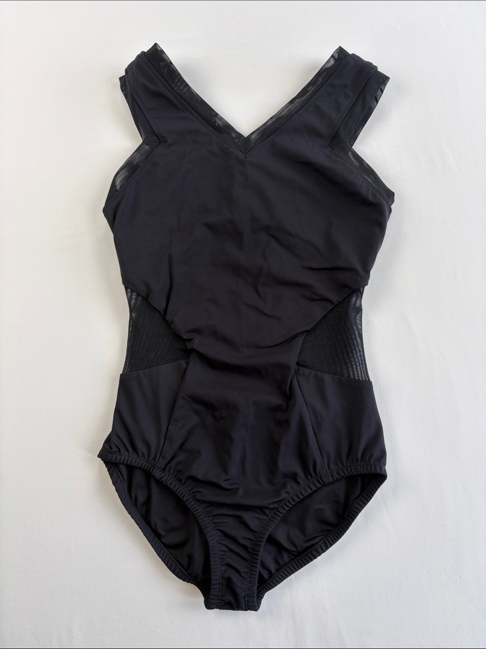 Zarely Alicia Black Mesh Leotard - XS